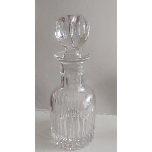 Vintage Hand Blown & Cut Crystal Decanter Artist Signed 12" Large stopper - Picture 10 of 16